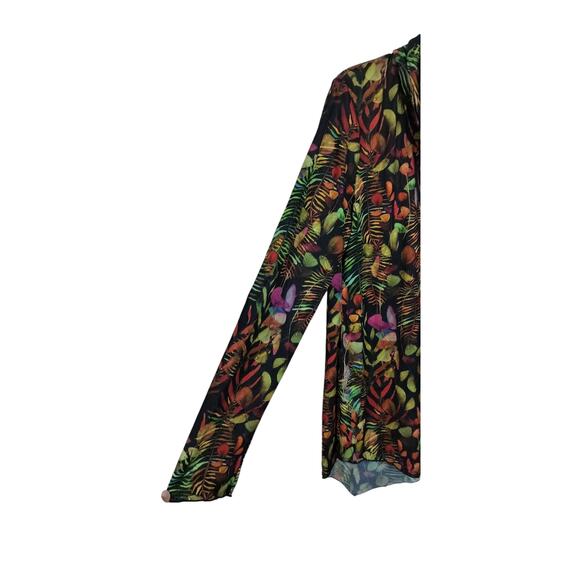 3937) Snoskins Multi Fall Color Cowl Long Sleeve Blouse Large - Picture 2 of 8